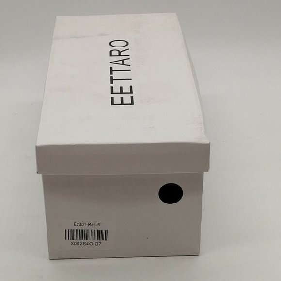 Eettaro Womens Platform‎ Flat Heel Slide Slipper Cushioned Red Faux Fur Sz 6 NEW - Picture 7 of 10